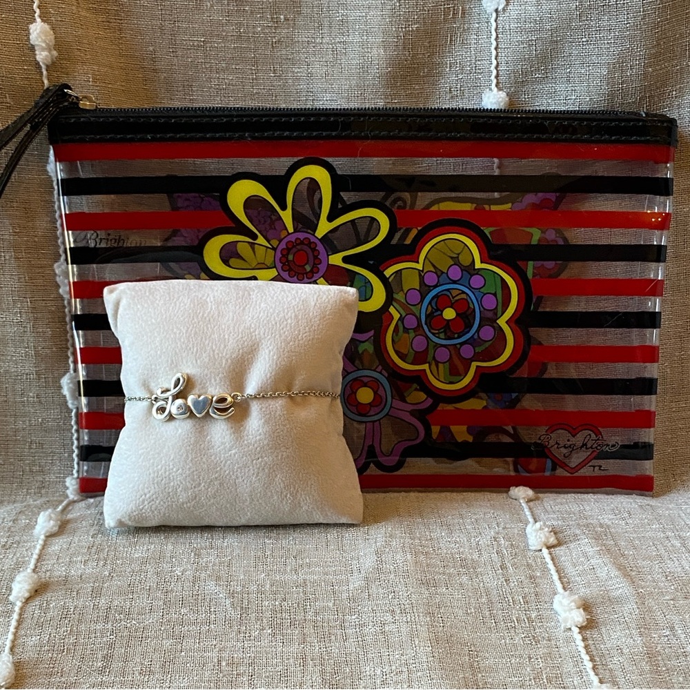 Brighton LOVE letters Bracelet plus clear  Cosmetic Bag - travel organizer